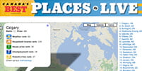 Top 25 Best Places to Live Map