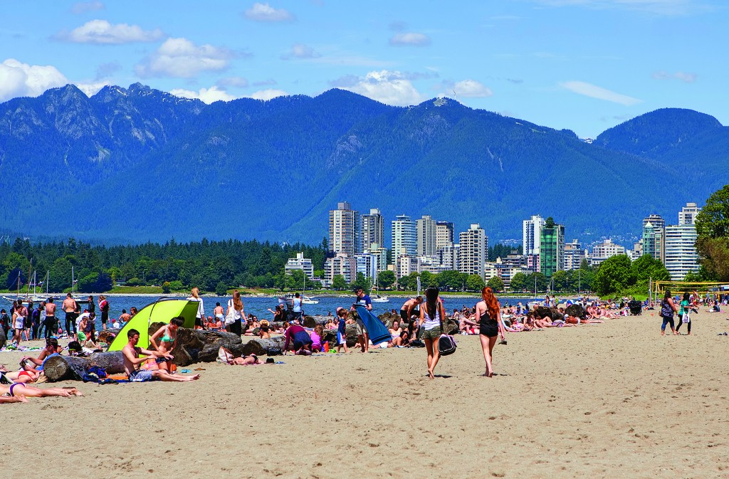 Enjoying the beach in No. 6-ranked Kitsilano, Vancouver (Destination British Columbia)