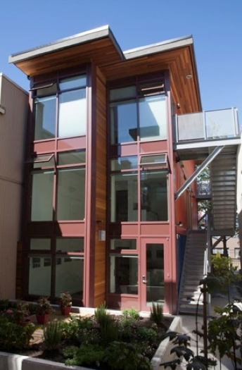 Oneesan's exterior design aesthetics focused on retaining container characteristics (www.atira.bc.ca)