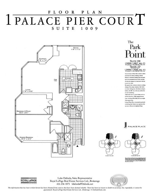 (Floor plan for Palace Pier condo in Toronto, Ont.)