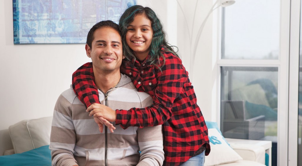 Jason and his daughter - first-time home buyers