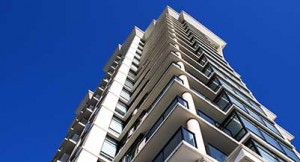 A high-rise apartment building in Vancouver