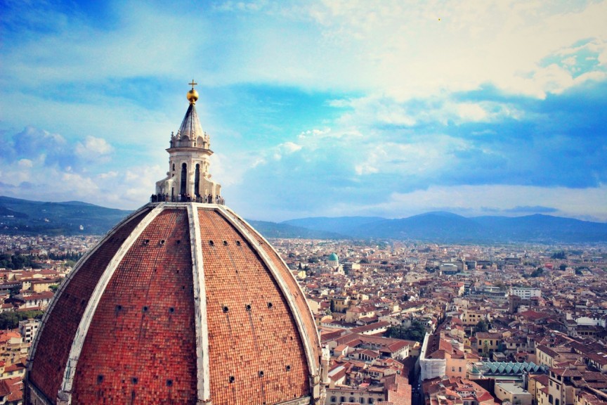 view overlooking florence italy