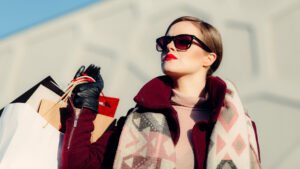 Woman with shopping bags