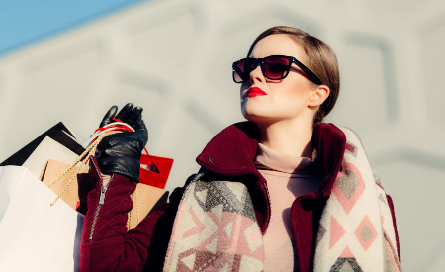 Woman with shopping bags