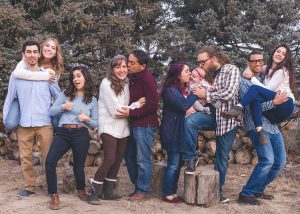 A multi-generational and extended family portrait, with grandparents, cousins and aunts and uncles!