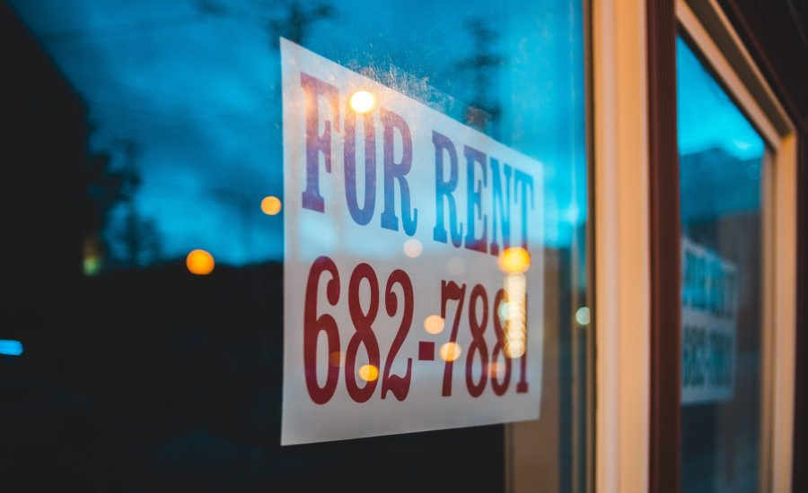 for rent sign in window