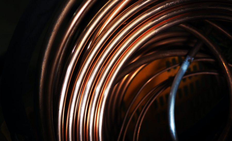 coiled shiny copper