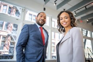 smiling business colleagues