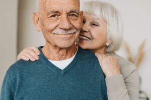 silver-haired couple