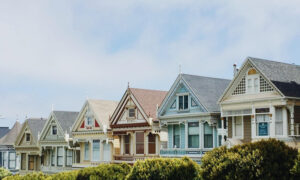 A row of houses.