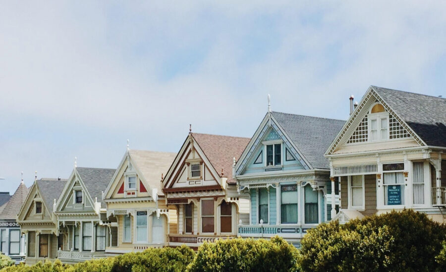 A row of houses.