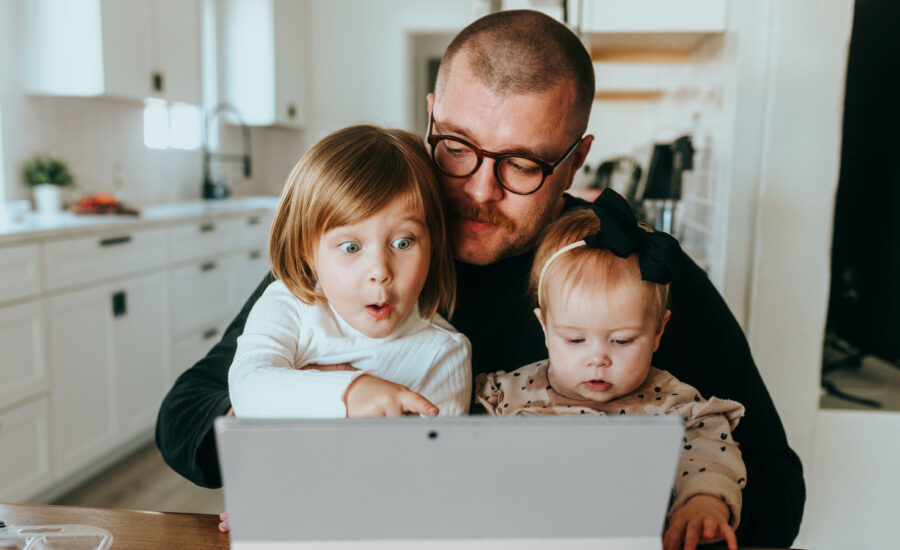 A family looking at the "best dividend stocks in Canada" and are pretty excited.