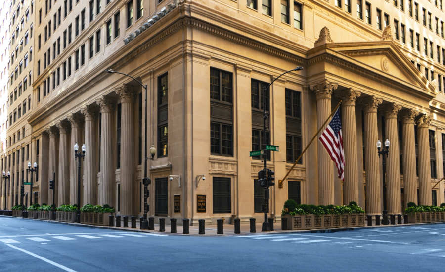 An image of a building on street corner is displayed