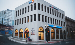 To help illustrate the bank earnings here is a photo of a BMO location on a corner as it stands tall.