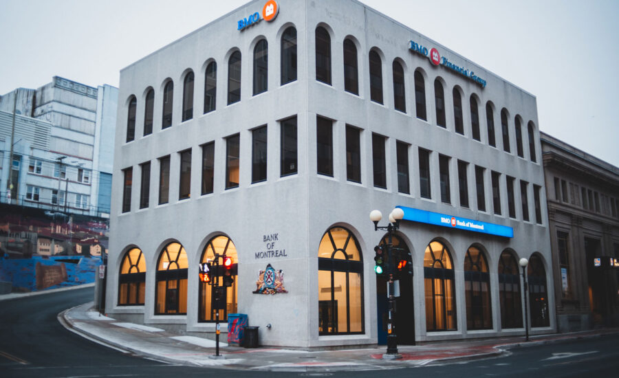 To help illustrate the bank earnings here is a photo of a BMO location on a corner as it stands tall.