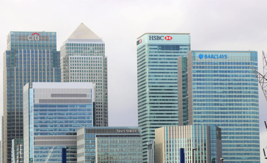 The Toronto skyline of bank buildings