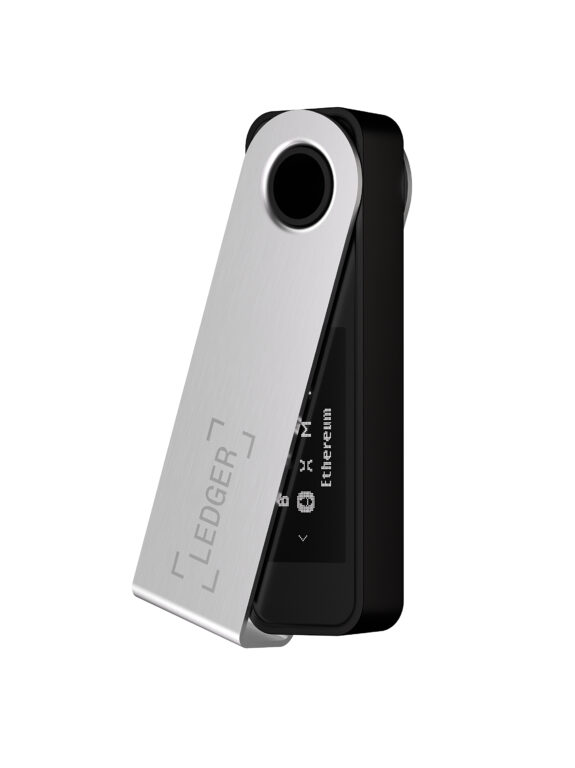 Small rectangular device with the Ledger logo