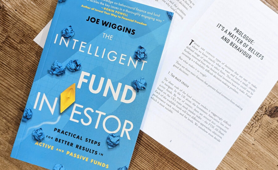 The Intelligent Fund Investor book, showing the chapter entitled "It's a matter of beliefs and behaviour/"