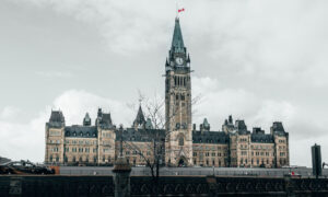 View of the parliament buildings in Ottawa