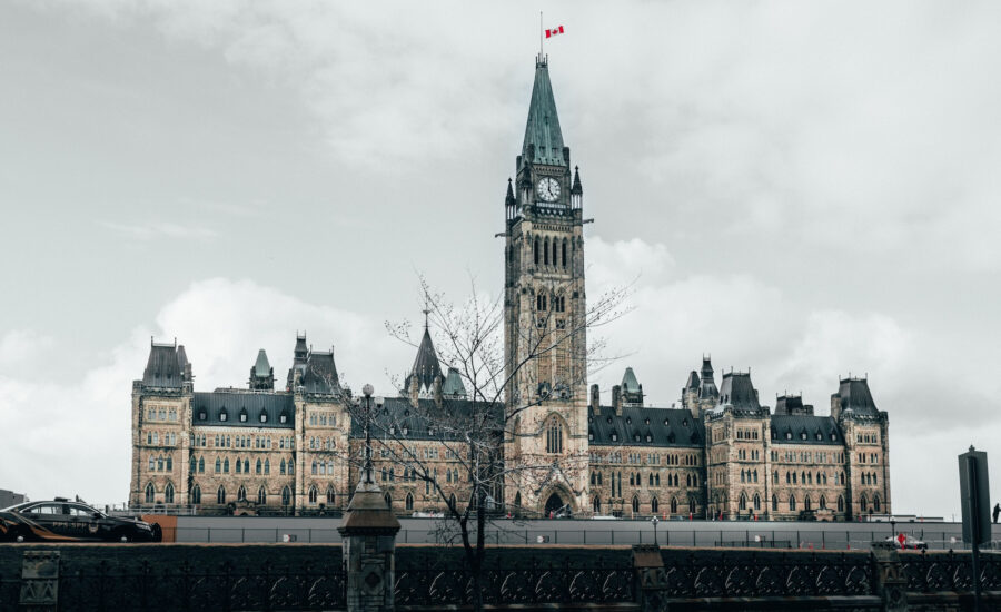 View of the parliament buildings in Ottawa