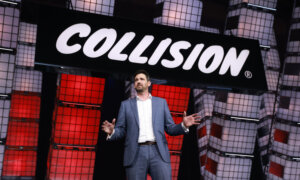 Minister Sean Fraser makes a speech at the Collision conference