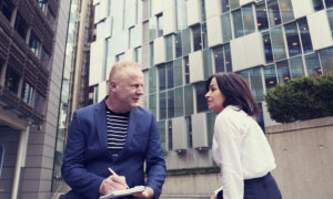 A couple discussing their plan for retirement and pension withdrawals