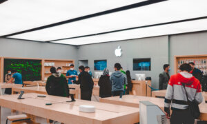 Inside an Apple store, as we report on its 2023 quarterly earnings