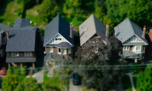 Aerial view of a Toronto neighbourhood. Will the real estate bubble pop?