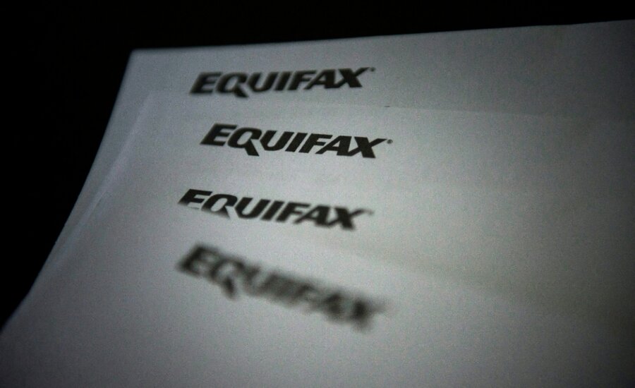 Four sheets of letterhead paper with the Equifax logo
