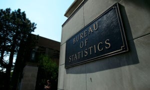 Bureau of Statistics building sign.
