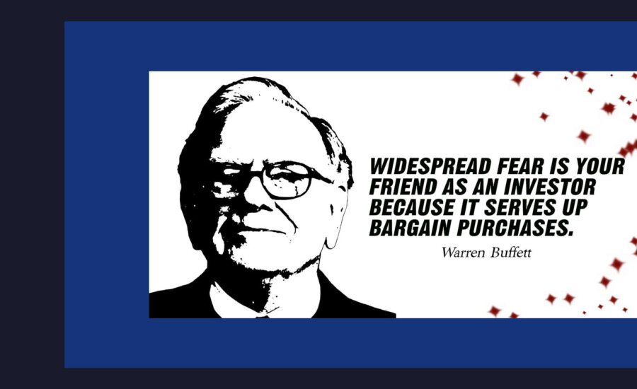 Warren Buffet illustration with the quote: "