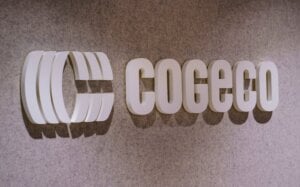 The Cogeco logo is seen in Montreal on October 22, 2020.