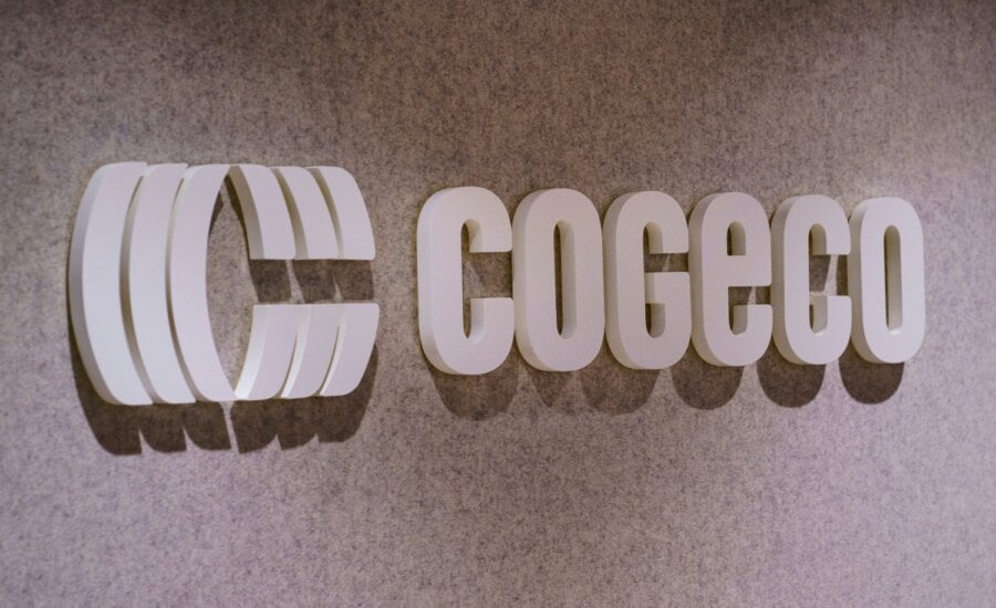 The Cogeco logo is seen in Montreal on October 22, 2020.