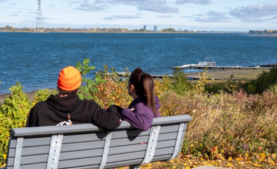 Finding out your partner has been keeping financial secrets from you — whether it's hiding debt, concealing big-ticket purchases, or had an undisclosed bank account — can be hurtful and even a deal breaker for many couples. A couple looks at the view along the shoreline in the Montreal suburb of Boucherville on the south shore of the St. Lawrence River on Wednesday, Oct. 8, 2025