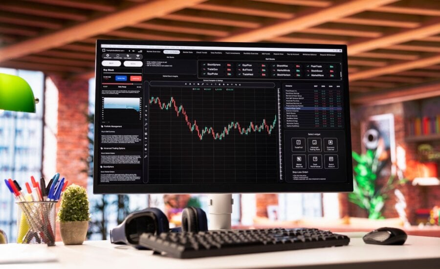 Software on PC screen used for analyzing cryptocurrency investment purchases. Close up of candlestick chart on computer display showing financial gains made during bear market SSUCv3H4sIAAAAAAAAA21VwZLjJhD9lSnOVkVICNAck6p8QW5bOQBq2ZSRUADtrDPlf08Dsne8lTlZzaNf9+tHzyexE3knA22Z4nRq1ARtw+ZJN6PpTQNMaWEMm2YjyYlMKgF5p30veStoK3opZIt/J6JVtIa8fxLr3B5TUMn6lbzjSYB1glB+wmSTD1a58qVVMpdVLZiRbBeffNeR+4nEpNIeIeZkEDeEYtAg8Rmv1vBB9u0zx/H273u0K8T42592VasBrDTuGg/qdya8nx7gvwBZvfPn2xP2h1+2PUGIX2DPQ3L/+0TUGVZzQ+77PXfkQJUKv5FOak17NTTcCI7CDV2jexibkXGpWTcIKWZMpUSnBG+hkb0eGzaKuVHc8GbU2kyUtVwpgTCKmraD0c3ccWiYhrnRA5sb6FhH5SjpPAuC5Vw/sNqlaLFlIQinIx3ziTlayUHa8m4ccnR+6pCxLRsLdvFrnsdxv5U5Fv2cPlSAChx5ua42FdICa6pR3vFyXV3ten7DLHDLB5INAy05TABYX9KiISYElxgW1eeYPqb2qKneTd5c3xYVrpBqDz3vS4ptD+aCsj9ytKWyVblbtDUHlZXMhNuGafYQ6tAwC+W0a2lhmOzZpocSA+1yzK4o2awMVEo6yCJz+mmVr+gt+Nmm15bBuUdhtEq2OWuOV5CBXV+RT7n4OPKD/DvEp7xCjhVYw4doz2jVB36gFOsZXhU65vnQmfKhzOn/wZsPafbO+loe56wYxQf4UYEDuvTFO29nZdeXrjWo8HVWVAyHi3KVr3x1KL8OYz4e7FdbnoP/SJca6npW86GSKIZ5mKXyZ1fBi6ew03C4dJRFXR38FQ6Pc95XArWV/IJh489EryCLW6soIQRnshpH4c2lxAZGCwqMX/1SPdYJziUrtoxYBhy19u1QTWNrn8hJh+F4rFVQdFZ9UtqmR2ykXFBesmmHamJn9QDHKtqRltlMYNA2QTn7L0xlNF1bTeXsP7vFdVut1klRCOMGZndPV6K+Q2XYnft1kEiAu86nSxYGt6LfkQnTESoYrirn/aa0w5Zm5SKcCL7NiJjpCNxry8WMn3mD438Fv9Tfq09ZnbJjs1PsFOtB3f0XHLXPVJ9k35zH0UzH8a4Xm9LjM8B3Cx8/0ff7/T+tfqLhzwYAAA==