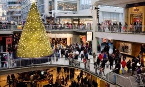 People Christmas shop in the Eaton Centre in Toronto, on December 23, 2009.