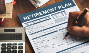 Retirement Plan Form Insurance Financial Concept