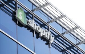 Shopify Inc. signage in Ottawa on Tuesday, May 3, 2022.