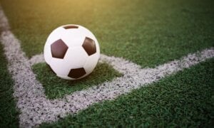 Soccer ball on the field
