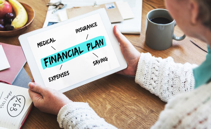 Financial Plan Retirement Investment Diagram Concept