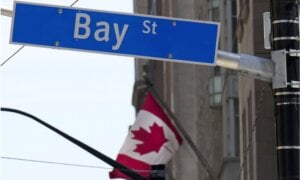 Bay St sign in Toronto