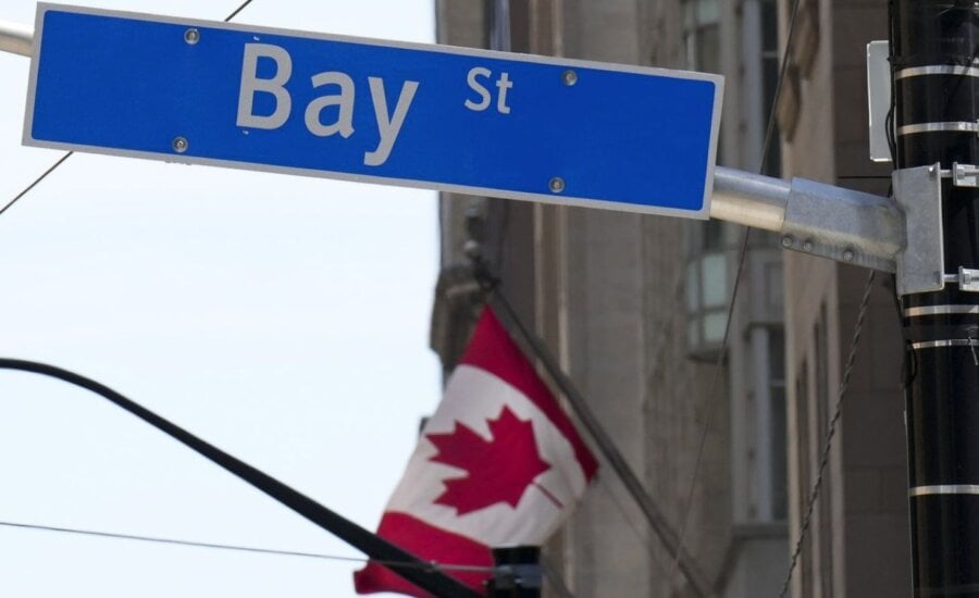 Bay St sign in Toronto