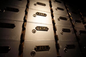 Safety deposit boxes are shown in this file photo from July 10, 2009.