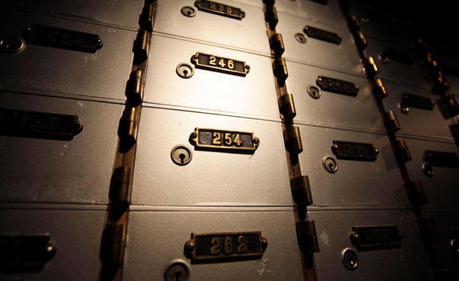Safety deposit boxes are shown in this file photo from July 10, 2009.