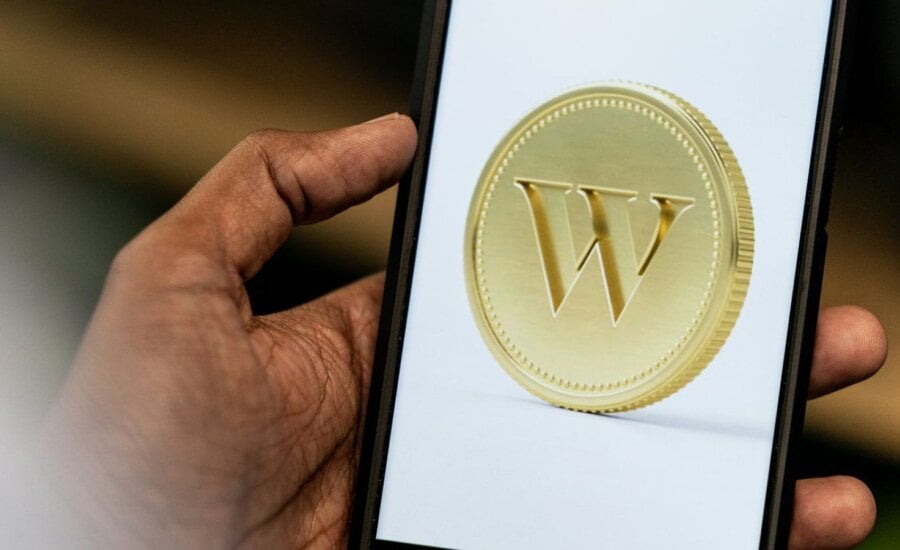 Wealthsimple coin on a smartphone screen