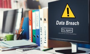 Data Breach Unsecured Warning Sign Concept